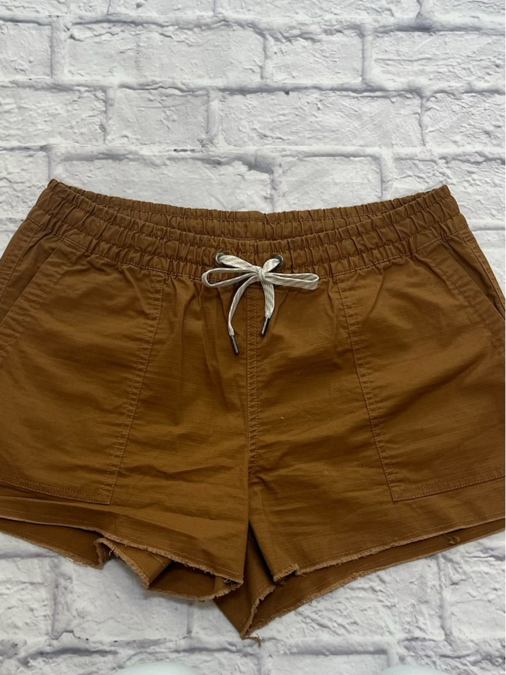Vuori ripstop summer Shorts in Brown tan umber color Athliesure S - Picture 5 of 8